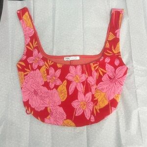 Zara Floral Crop Top